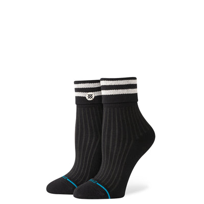 Stance 1/4 Roll Cuff Socks for Women Black