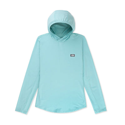 Aftco Air-O Mesh Performance Hoodie for Women Pastel Turq Heather 