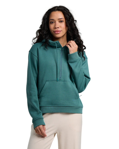 Free Fly Apparel Bamboo Northcoast Fleece Anorak for Women Sea Pine