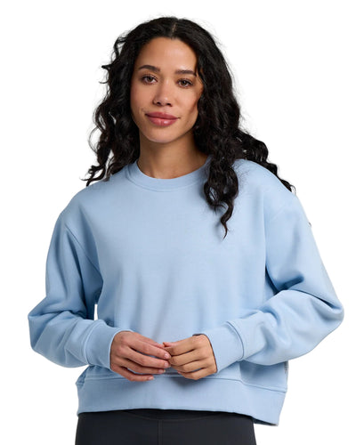 Free Fly Apparel Bamboo Northcoast Fleece Crew for Women Clear Sky