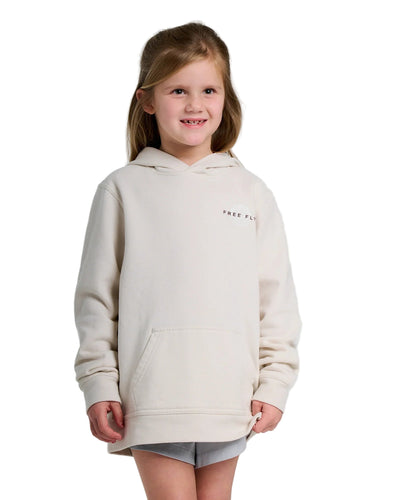 Free Fly Apparel Sun Ripple Fleece Hoodie for Kids Heather Birch