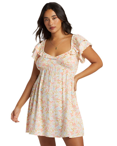 Billabong Enchant Me Mini Dress for Women Salt Crystal