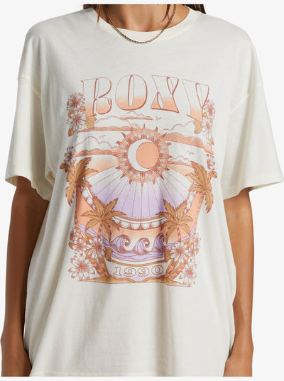 Roxy Star Chart Xbfc T-Shirt for Women Egret