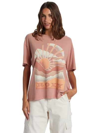 Roxy Get Lost In The Moment Xbfc T-Shirt for Women Ash Rose