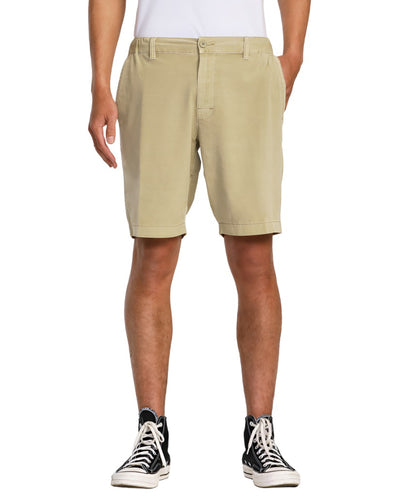 RVCA All Time Coastal Rinsed Hybrid Shorts for Men - 19" Khaki