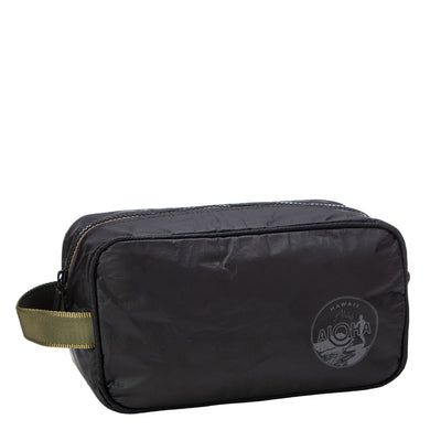 Aloha Waikiki Seal Dopp Kit Charcoal on Black