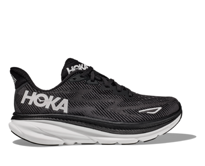Hoka Clifton 9 Wide Shoes for Men Black/White