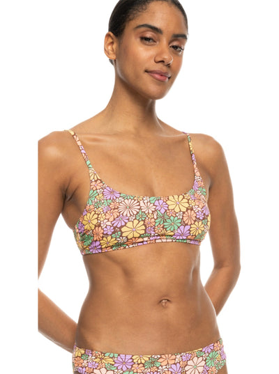 Roxy All About Sol Bralette Bikini Top Root Beer All About Sol Mini