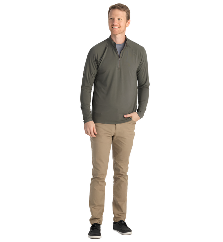 Free Fly Apparel Bamboo Flex Quarter Zip Pullover for Men – Half