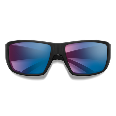 Smith Optics Backcast Sunglasses Matte Black | ChromaPop Glass Polarchromic Rose Blue Mirror