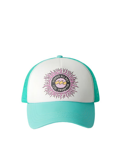 Billabong Aloha Forever Trucker Hat for Women Bright Lagoon