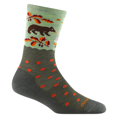 Darn Tough Wild Life Crew Lightweight Lifestyle Socks for Women Forest #color_forest