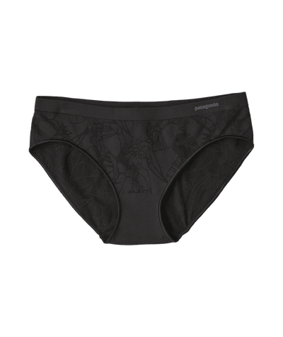 Patagonia Barely Hipster Underwear for Women Valley Flora Jacquard : Black