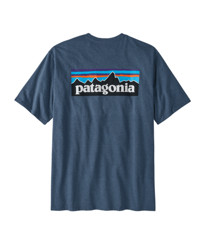 Patagonia P-6 Logo Responsibili-Tee for Men Utility Blue