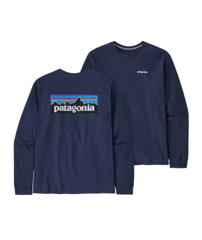 Patagonia Long-Sleeved P-6 Logo Responsibili-Tee for Men Classic Navy