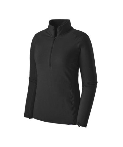 Patagonia Capilene Thermal Weight Zip-Neck Pullover for Women Black