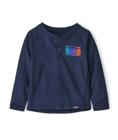 Patagonia Capilene Midweight Henley for Baby Fitz Roy Rambler: New Navy