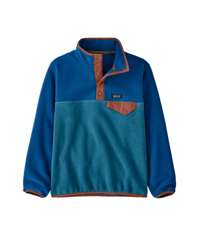 Patagonia Lightweight Synchilla Snap-T Fleece Pullover for Kids Wavy Blue