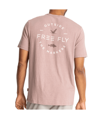 Free Fly Apparel Channel Markers Pocket Tee for Men Heather Fig