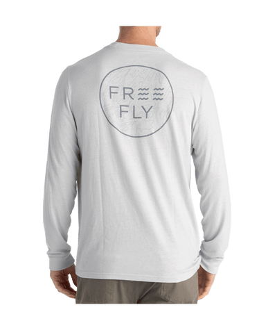 Free Fly Apparel Elevation Long Sleeve Shirt for Men Heather Aspen Grey