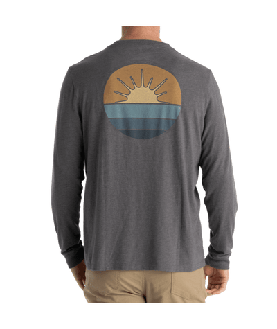 Free Fly Apparel Low Light Long Sleeve Shirt for Men Heather Black Sand