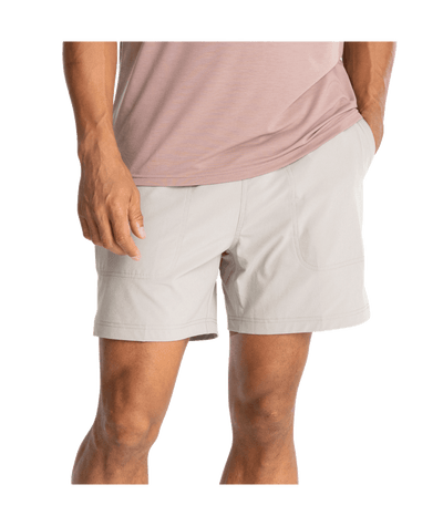 Free Fly Apparel Bamboo Lined Active Breeze Short for Men - 5.5" Cement