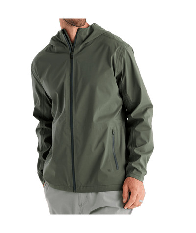 Free Fly Apparel Cloudshield Rain Jacket for Men Dark Olive