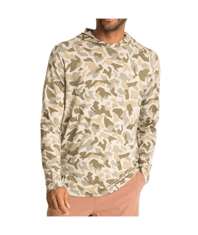 Free Fly Apparel Bamboo Shade Hoodie for Men Barrier Island Camo