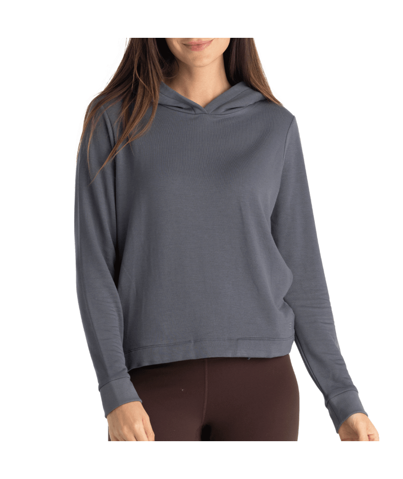 Bamboo Lightweight Fleece Cropped Hoodie for Women – Half-Moon Outfitters