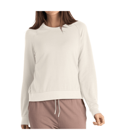 Free Fly Bamboo Lightweight Fleece Crew for Women Stone #color_stone
