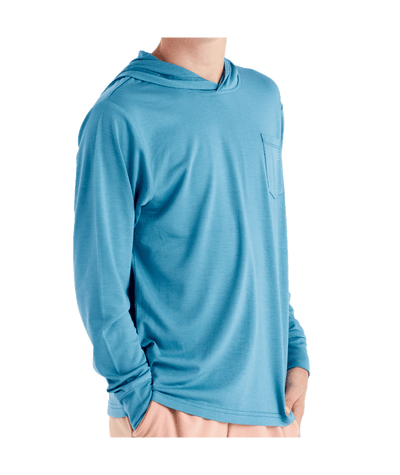Free Fly Apparel Bamboo Shade Hoodie for Youth Bluestone