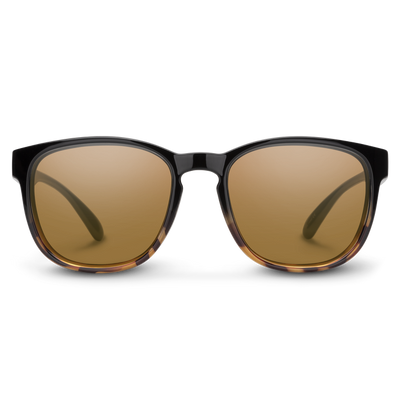 Suncloud Optics Loveseat Sunglasses Black Tortoise Fade + Polarized Brown Lens