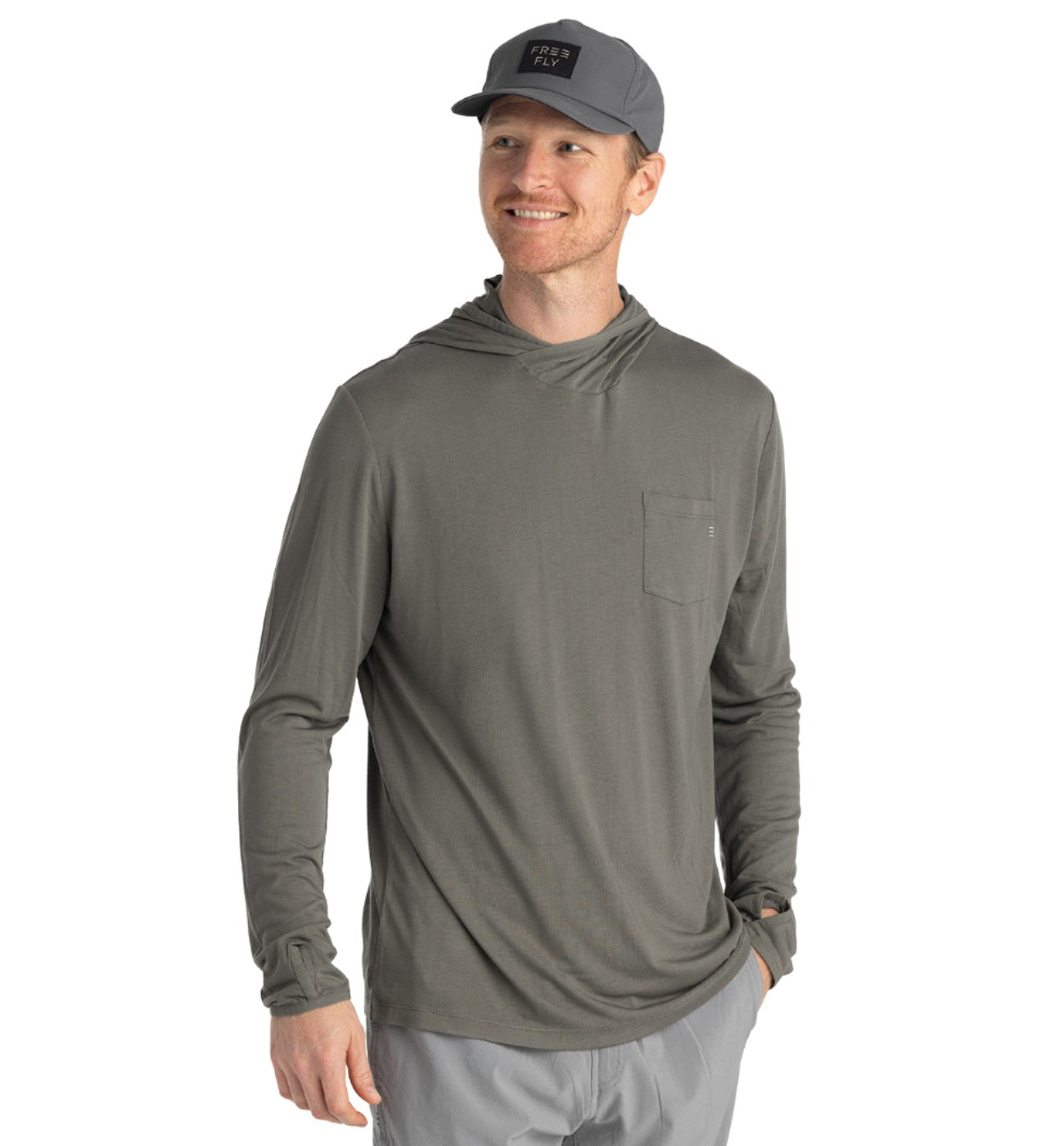 Free Fly Bamboo Lightweight Hoodie - Men's Glacier, L