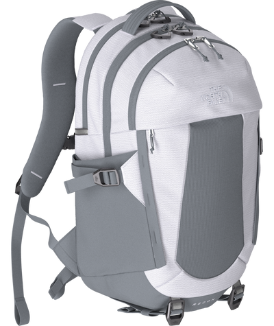 The North Face Recon Backpack for Women TNF White Metallic Melange/Mid Grey