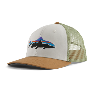 Patagonia Fitz Roy Trout Trucker Hat White w/Classic Tan