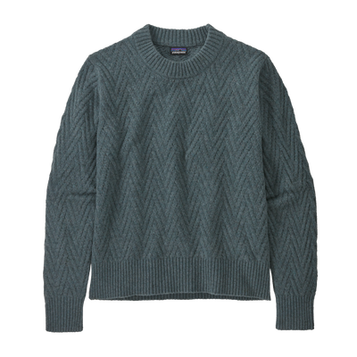 Patagonia Recycled Wool-Blend Crewneck Sweater Chevron Cable: Nouveau Green