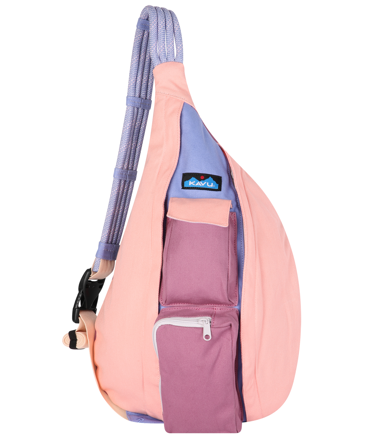 thumbnail image 2 of KAVU Original Rope Sack Sling Backpack - Topo Smash Pattern, 10L Capacity, Adjustable Rope Strap 2 of 12