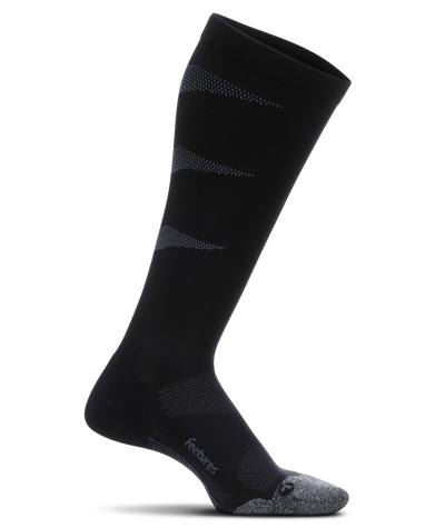 Feetures Graduated Compression Light Cushion Knee High Socks Black