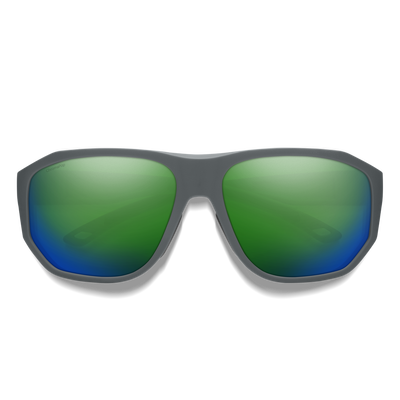 Smith Optics Outrigger Sunglasses Matte Slate | ChromaPop Polarized Green Mirror