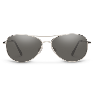 Suncloud Optics Patrol Sunglasses Silver + Polarized Gray Lens