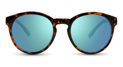 Nectar Penn Sunglasses Glossy Brown Tortoise Frame | Blue Mirror Lens
