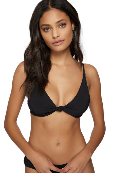 O'Neill Saltwater Solids Pismo Bralette Top for Women Black