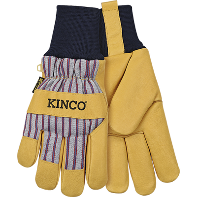 Kinco Lined Premium Grain Pigskin Palm with Knit Wrist Otto Striped