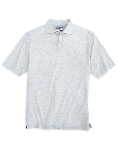 Johnnie-O Castaway Linen Blend Polo Shirt for Men (Past Season) Light Gray