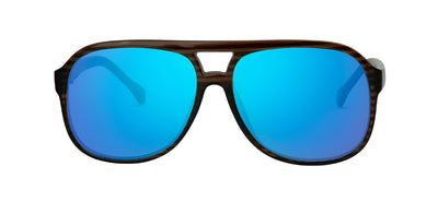 Nectar Saratoga Sunglasses Mahogany Frame - Blue Lens
