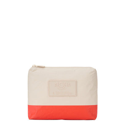 Aloha Dipped Small Pouch Red Haute on Sandstone