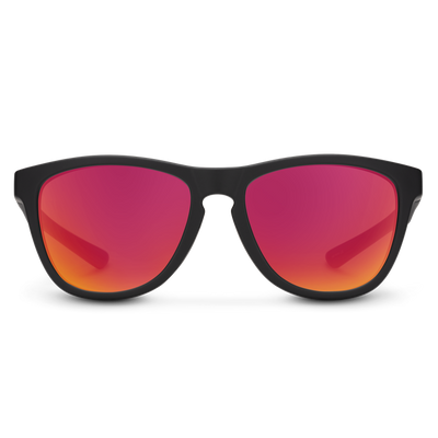 Suncloud Optics Topsail Sunglasses Matte Black + Polarized Red Mirror Lens