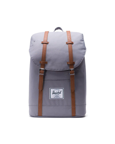 Herschel Retreat Backpack Grey/Tan Synthetic Leather #color_grey-tan-synthetic-leather
