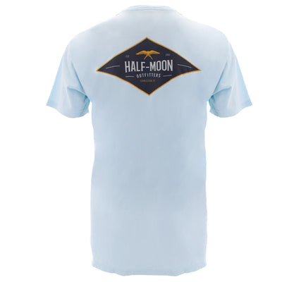 Half-Moon Outfitters Diamond Bird Short Sleeve Pocket T-Shirt Soothing Blue