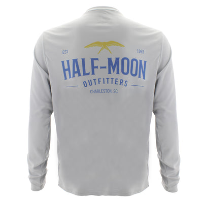 Half-Moon Outfitters Flying Bird Sun Protection Long Sleeve Shirt Pearl Grey